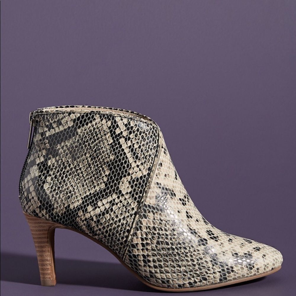 Seychelles Snake Heeled Ankle Boots